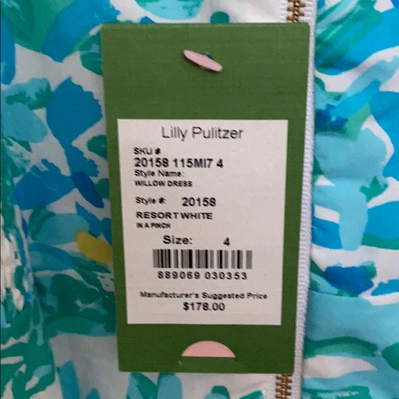 NWT Lilly Pulitzer willow dress in resort white. - Picture 3 of 5